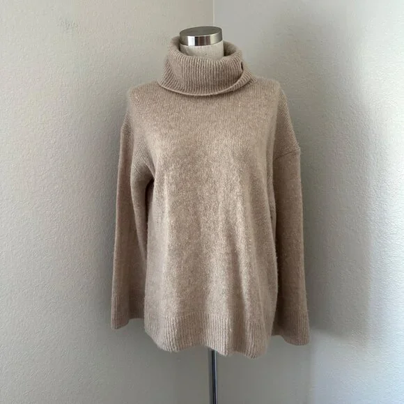 Rails Ribbed Knit Imogen Sweater Foldover Neckline Slouchy Long